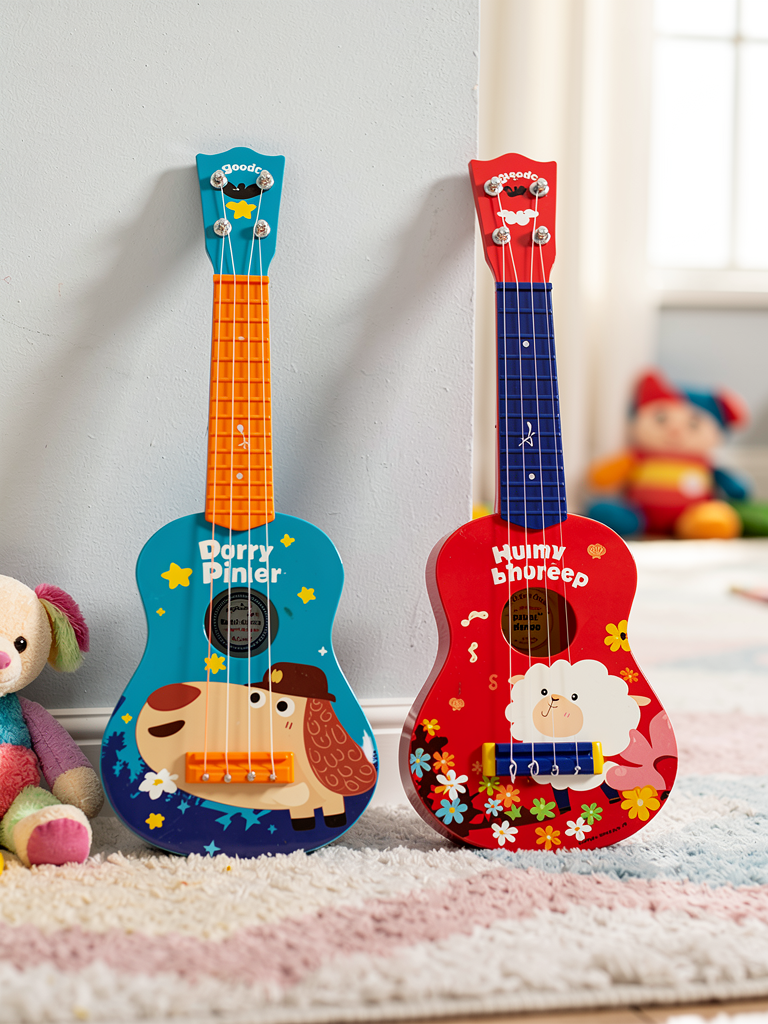 Dečija Gitara (Ukulele) – Akustična Igračka sa 4 Žice za Decu (2 Dizajna, 3+) - Слика 2