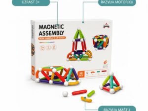 Magnetni Konstruktor 68 Delova | STEM Edukativna Igračka 3+ - slika 3