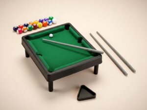 Mini Bilijar za Decu – Stoni Bilijar Set sa Štapovima i Kuglama (Društvena Igra, 3+) - slika 4