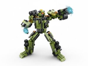 Konstruktor 2u1 – Zeleni Robot Transformer i Građevinsko Vozilo (6+)