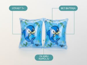 Naduvni rukavci za plivanje za decu – zaštita u vodi (3+) - slika 3
