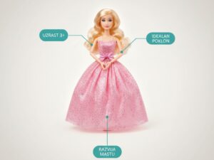 Šarmantna Modna Lutka Princeza sa 11 Pokretnih Zglobova i Garderobom (3+) - slika 3