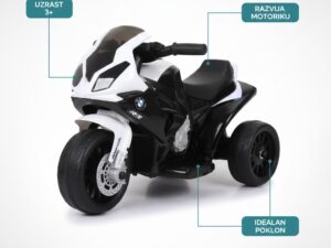 Električni Motor Guralica za Decu na Baterije, Tri Boje (3+) - slika 3